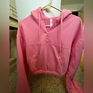 Pink Alo cropped hoodie